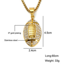 Load image into Gallery viewer, Rugby Ball Necklace