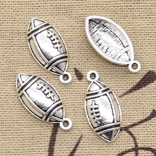 Rugby Ball Silver Plated Pendants Jewelry