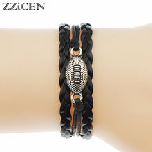 Load image into Gallery viewer, Handmade Silver Rugby Women&#39;s Bracelets