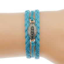Load image into Gallery viewer, Handmade Silver Rugby Women's Bracelets