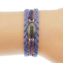 Load image into Gallery viewer, Handmade Silver Rugby Women's Bracelets